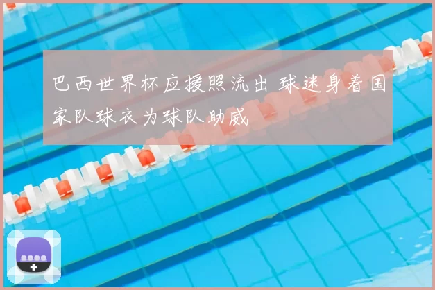 巴西世界杯应援照流出 球迷身着国家队球衣为球队助威